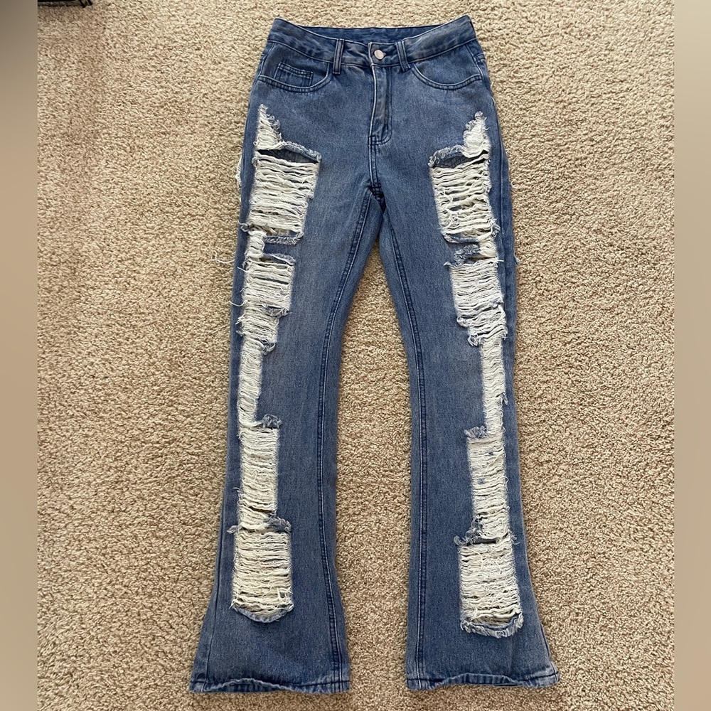 Women’s flare ripped jeans